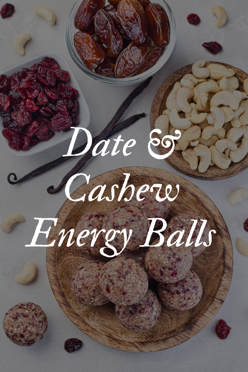 No-bake date and cashew energy balls