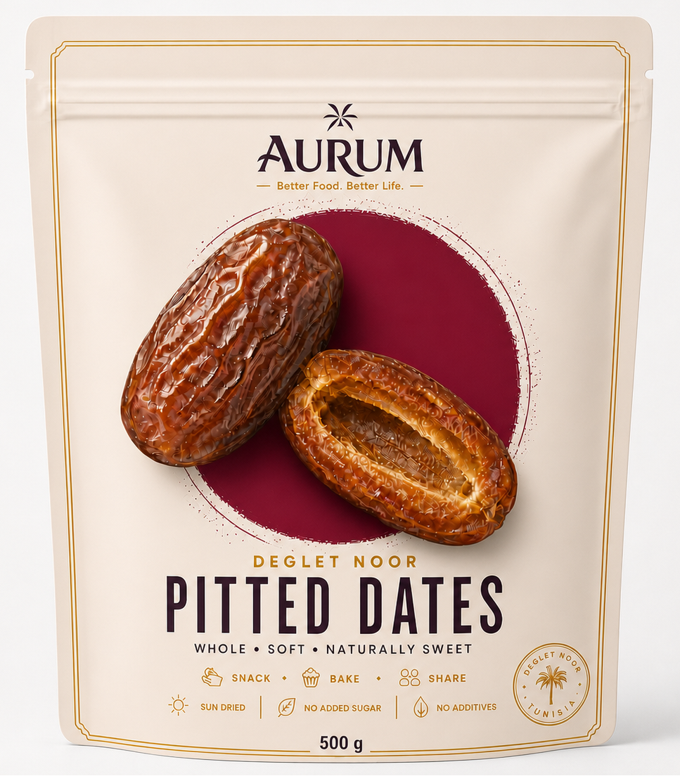 Soft Pitted Dates — Tunisian Deglet Noor, No Added Sugar