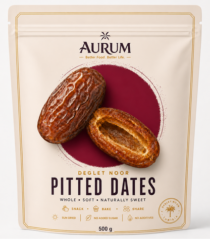 Soft Pitted Dates — Tunisian Deglet Noor, No Added Sugar